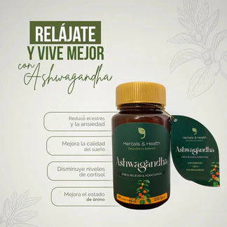ASHWAGANDHA - REDUCE LA ANSIEDAD Y ESTRES