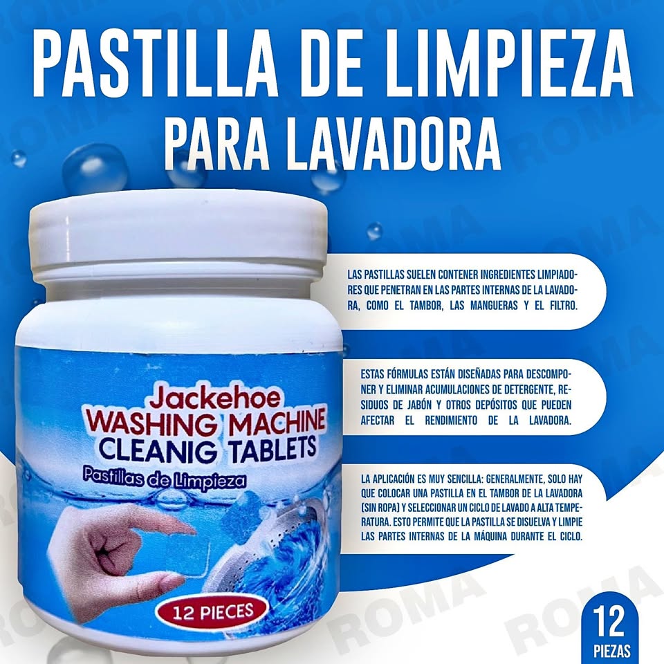 Pastillas limpiadoras de lavadora
